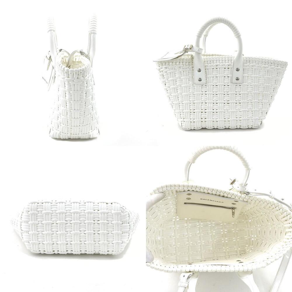 Balenciaga Shoulder Bistro White XS Enamel Bag Handbag